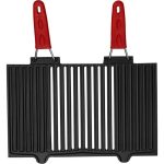 Lava Demir Döküm 40X25 cm Çift Silikon Saplı Dikdörtgen Mangal Izgarası - Görsel 2