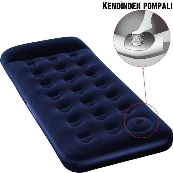 Bestway 67224 Twin Tek Kişilik Kendinden Pompalı Şişme Yatak