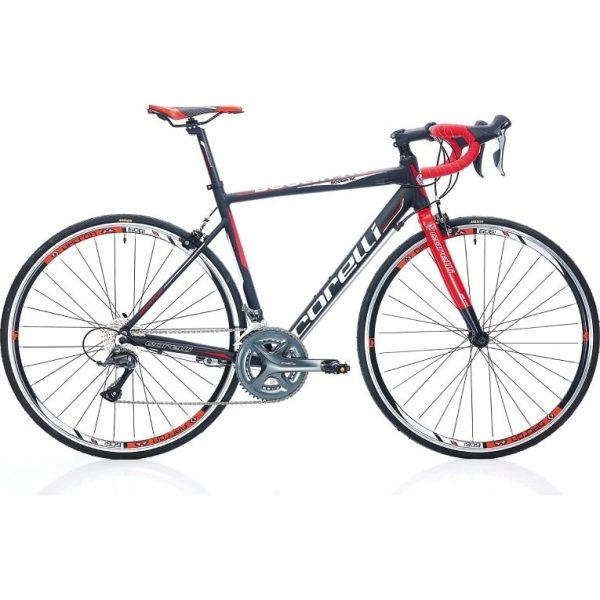 Corelli Boolva RC200 700C 28 Jant U Fren 52K 16V Siyah-Kırmızı