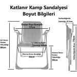 Moniev 2 Adet Kamp Sandalyesi Katlanır Piknik Sandalye Oval Bardaklıklı Gri - Görsel 7