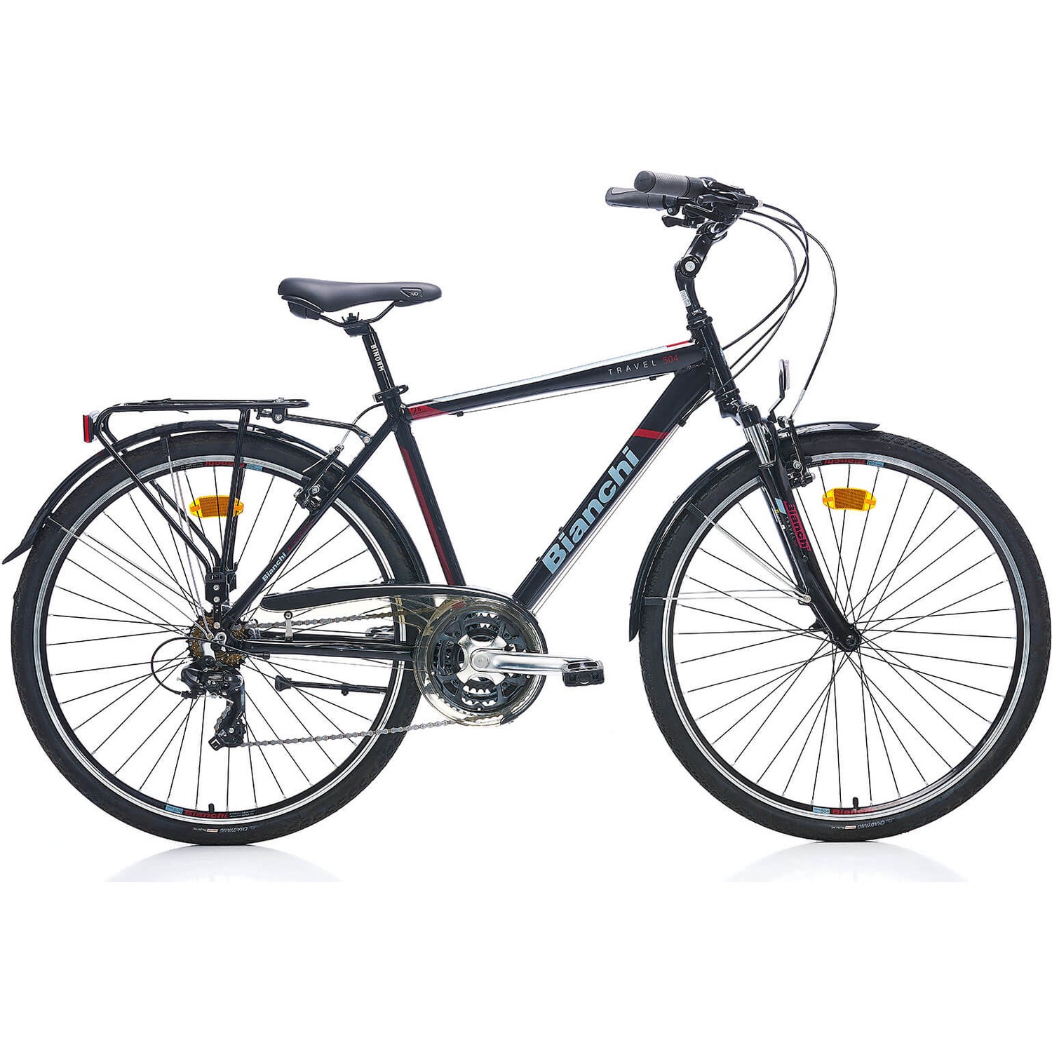 110000141555741.jpg 28J Bianchi Travel 504 Şehir Bisikleti - Siyah Kırmızı Gri - 48 - Görsel 1