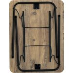 Bofigo 60X80 Çam Desenli Katlanır Masa Balkon Bahçe Kamp Masası Piknik Masası - Görsel 2
