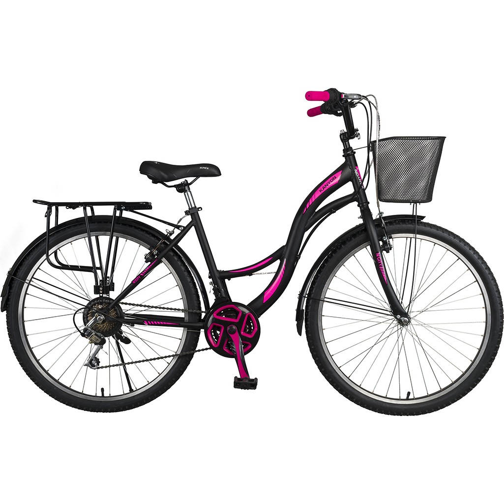 110000197379940.jpg Tunca Kanyon 24 Jant Sepetli Bagajlı Çamurluklu Bisiklet - Görsel 1