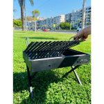 İklim Kamp Piknik Mangalı Katlanabilir Ayaklı Oluklu Izgara Yağ Hazneli - Görsel 2