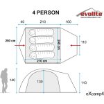 Evolite Excamp 4 Pro Çadır - 4 Mevsim - Görsel 2