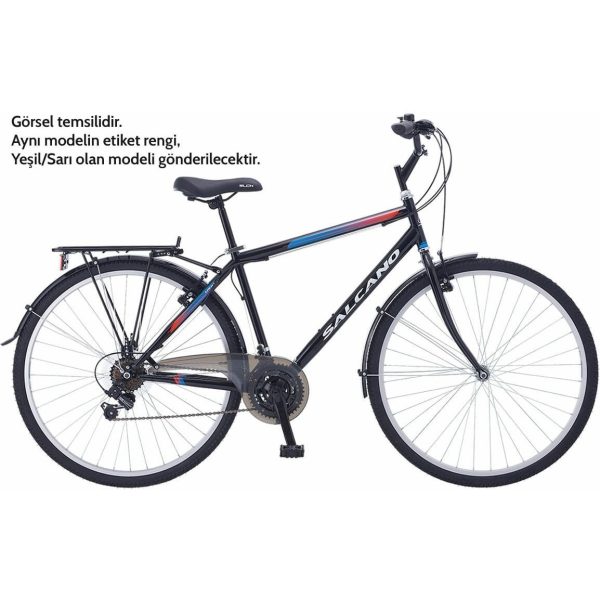 Salcano Üsküp 700 21 Vites Şehir Bisikleti Siyah-Yeşil/sarı