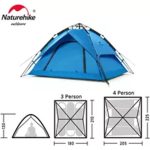 Naturehike 3 Kişilik Otomatik Kamp Çadırı - Görsel 3