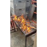 İklim 40X100 cm Demir Mangal Barbekü Oluklu Izgara - Görsel 5