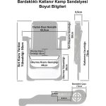 Moniev 4 Adet Kamp Sandalyesi Bardaklıklı Lüks Piknik Sandalye Gri + Katlanır Mdf Masa - Görsel 8