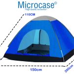 Microcase 3 Kişilik Manuel Yazlık Konforlu Kamp Çadırı 200X150X110CM Lacivert AL3893 - Görsel 2