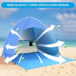 Bintech Plaj Çadırı Otomatik Kurulum Gölgelik Su Geçirmez Çadır - Görsel 4