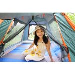 SHUFA Tam Otomatik Su Ve Rüzgar Geçirmez Gölgelikli Tenteli 4-6 Kişilik Kamp Çadırı 240*240*155cm - Görsel 2