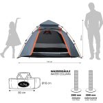 Love Is Everywhere Where Tomorrow Kuppel Otomatik Çadır-Gri - Görsel 2