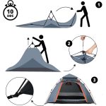 Love Is Everywhere Where Tomorrow Kuppel Otomatik Çadır-Gri - Görsel 5