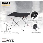 Haegs Ultralight Katlanır Kamp Masası, Piknik, Bbq, Balıkçılık, Avcılık, Plaj, Hiking Için Taşınabilir Kompakt Roll Up Outdoor Kamp Masası Büyük Boy - Gri - Görsel 2