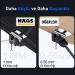 Haegs Ultralight Katlanır Kamp Masası, Piknik, Bbq, Balıkçılık, Avcılık, Plaj, Hiking Için Taşınabilir Kompakt Roll Up Outdoor Kamp Masası Büyük Boy - Gri - Görsel 3