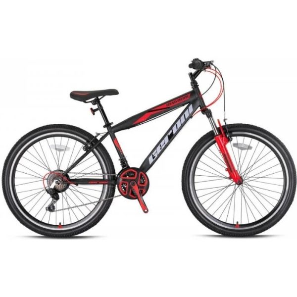 Geroni Kron Geroni Magnum 26 Mtb 15 - 21 Vites - V.b. Mat Siyah-Cool Gri/kırmızı-Shimano