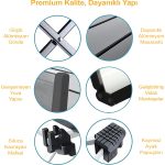 Haegs Full Alüminyum Katlanır Kamp Sehpası, Piknik, Plaj, Ourdoor Hafif Kamp Masası Orta Boy - Gümüş - Görsel 3