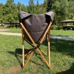 Bag The Joy Ahşap Katlanır Kamp & Bahçe Sandalyesi – Kahverengi Iskelet - Koyu Gri Kılıf - Görsel 5