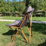 Bag The Joy Ahşap Katlanır Kamp & Bahçe Sandalyesi – Kahverengi Iskelet - Koyu Gri Kılıf - Görsel 6