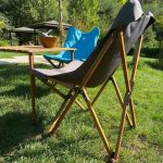 Bag The Joy Ahşap Katlanır Kamp & Bahçe Sandalyesi – Kahverengi Iskelet - Koyu Gri Kılıf - Görsel 10