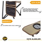 Funky Chairs V2 Toprak Lüks Kamp Sandalyesi XL - Görsel 7