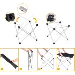 Haegs Ultralight Katlanır Kamp Sehpası, Piknik, Bbq, Balıkçılık, Avcılık, Plaj Için Taşınabilir Kompakt Outdoor Kamp Piknik Masası  Küçük - Siyah - Görsel 5