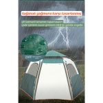 Shufa - Tam Otomatik Su ve Rüzgar Geçirmez Gölgelikli Altıgen Çadır Aile Çadırı 280*240*155 cm - Görsel 5