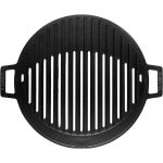 Lava Döküm Mangal Izgarası  Kulplu Çap 37 cm Yuvarlak - Görsel 3
