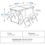 Quechua Katlanır Kamp Masası - 4 Tabureli - 4/6 Kişilik - Görsel 5