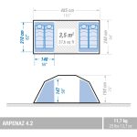 Quechua 4 Kişilik Çadır - 2 Odalı - Arpenaz 4.2 - Görsel 2