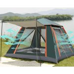 Shufa Tam Otomatik Su ve Rüzgar Geçirmez Gölgelikli Tenteli 4-6 Kişilik Kamp Çadırı 240*240*155CM - Görsel 2