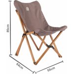 Bag The Joy Ahşap Katlanır Kamp & Bahçe Sandalyesi – Kahverengi Iskelet - Koyu Gri Kılıf - Görsel 2