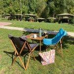 Bag The Joy Ahşap Katlanır Kamp & Bahçe Sandalyesi – Kahverengi Iskelet - Koyu Gri Kılıf - Görsel 9