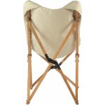 Bag The Joy Ahşap Katlanır Masa Sandalye Seti Kahverengi - Bej Kılıf 70X70X55 Kahverengi Masa - Görsel 6