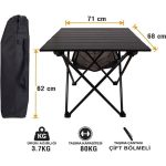 Funky Chaırs Black Katlanabilir Kamp Masası Büyük (71 x 68 x 62CM) - Görsel 9