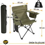 Funky Chairs Cool Ice Haki Lüks Kamp Sandalyesi XL - Görsel 6