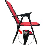 Moniev Natura 2 Adet Kamp Sandalyesi Katlanır Piknik Sandalye Oval Bardaklıklı Kırmızı - Görsel 4