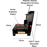 Buff Pratik Katlanır Mangal Krom Izgaralı Kolay Katlanabilir Mangal Koruma Kılıflı Dayanıklı Mangal - Görsel 2