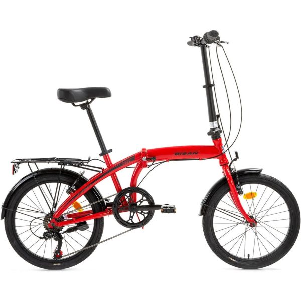 Bisan Twın-S Katlanır Bisiklet 28CM V 20 Jant 6 Vites Kırmızı Siyah