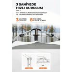 Shufa Tam Otomatik Su ve Rüzgar Geçirmez Gölgelikli Altıgen Aile Çadırı 280X240X155 cm - Görsel 3