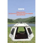 Shufa Tam Otomatik Su ve Rüzgar Geçirmez Gölgelikli Altıgen Aile Çadırı 280X240X155 cm - Görsel 4