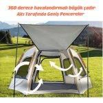 Shufa Tam Otomatik Su ve Rüzgar Geçirmez Gölgelikli Altıgen Aile Çadırı 280X240X155 cm - Görsel 5