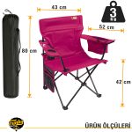 Funky Chaırs Cool Ice Fuşya Lüks Kamp Sandalyesi - Görsel 4