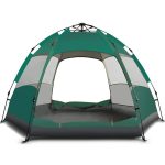 Coverzone Profesyonel 4 Kişilik Su Geçirmez Çadır 240 x 200 x 135CM Ölçülerinde Kumaş: 190T Polyester With Sliver Coated, Pu 800MM Zemin: 210D Oxford, PU1000MM - Yeşil Renk (60I02H)