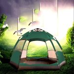 Coverzone Profesyonel 4 Kişilik Su Geçirmez Çadır 240 x 200 x 135CM Ölçülerinde Kumaş: 190T Polyester With Sliver Coated, Pu 800MM Zemin: 210D Oxford, PU1000MM - Yeşil Renk (60I02H) - Görsel 2