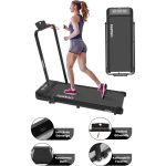 Fastgo 2 In 1 Uzaktan Kumandalı Ekranlı Portatif Yürüyüş ve Koşu Bandı 12 Km Hız - Görsel 4