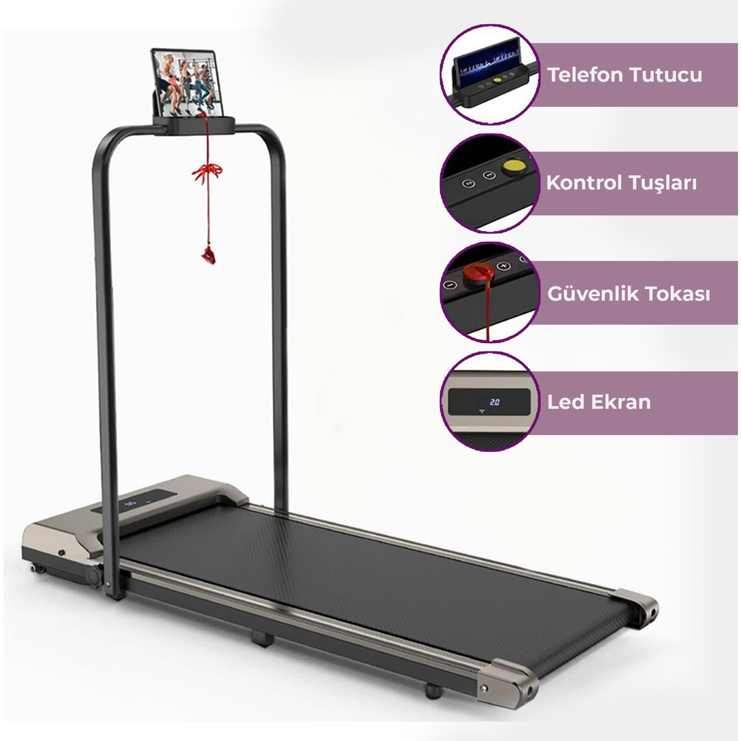 110000760508266-1.jpg Relax Uzaktan Kumandalı Katlanabilir Portatif Yürüme ve Koşu Bandı 12 Km Hız - Görsel 1