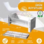 Haegs Katlanır Mangal, Paslanmaz Çelik Krom, Barbekü Kömür Mangalı, Izgaralı, Taşınabilir Pratik Mangal - Görsel 4