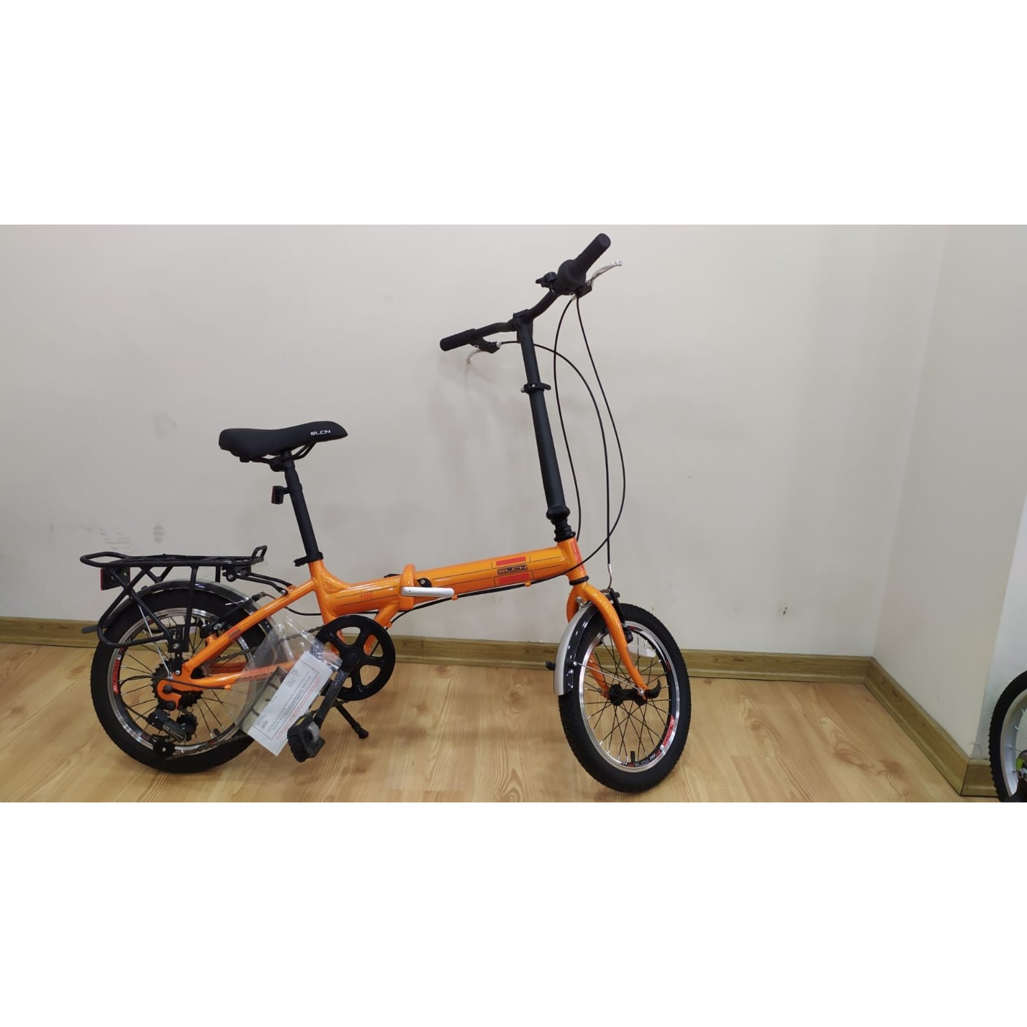 110000767245264.jpg Salcano SALCANO F100 (SLCN100) 6 Vites 16 Jant Katlanır Bisiklet Turuncu Kırmızı - Görsel 1